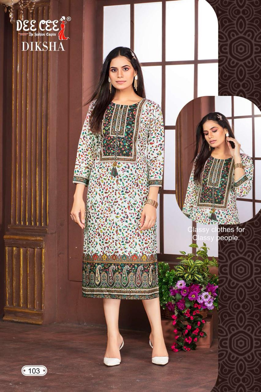 Diksha By Deecee A Line Printed Kurtis Wholesale Clothing Suppliers In India